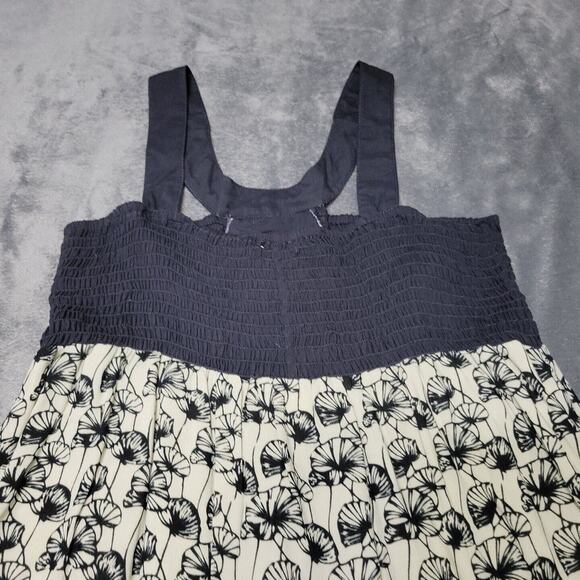 New Krista Lee Mini Womens Medium Dress Black Boho Tiered Sleeveless Embroidered - Picture 8 of 12